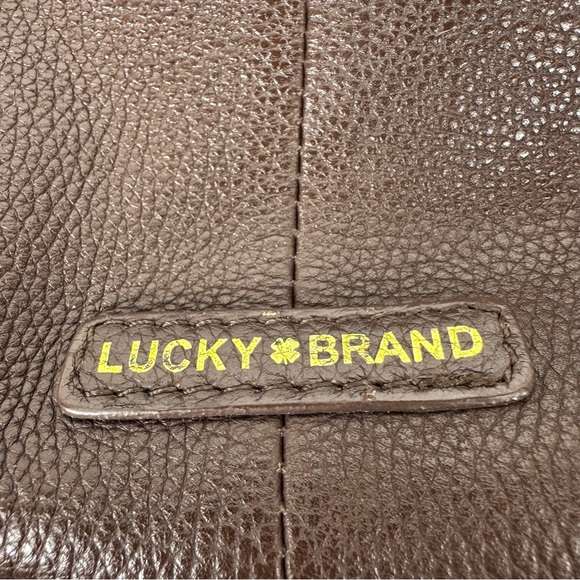 Lucky Brand - Ali chocolate brown front flap leather hobo satchel bag - Picture 5 of 17